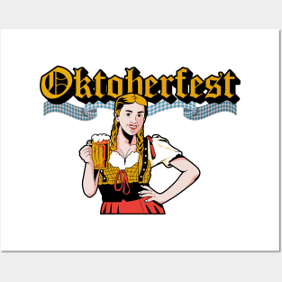 Oktoberfest Dirndl Festival Vibes Posters and Art